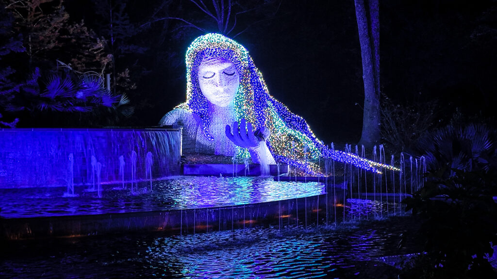 earth goddess Christmas lights